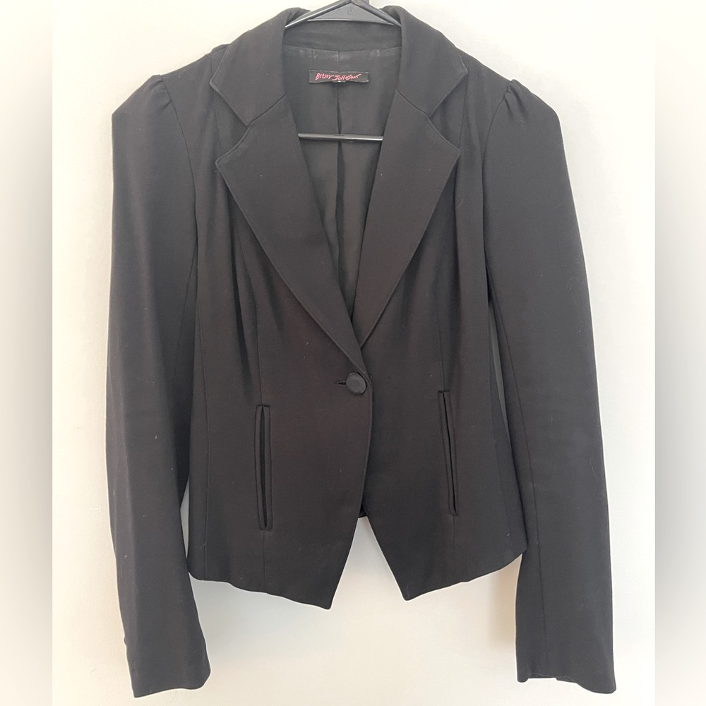 Betsy Johnson Single Button Blazer